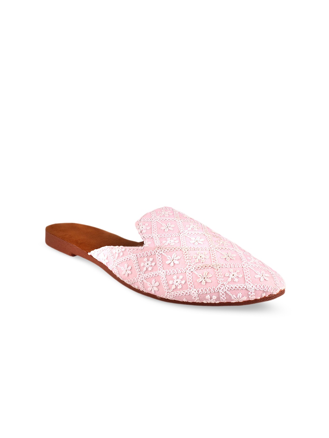 

Apratim Embroidered Ethnic Mules, Pink