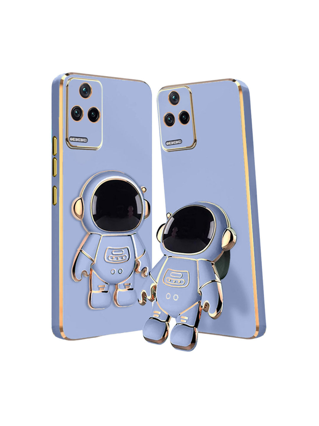 

Karwan 3D Astronaut Holster Poco F4 Phone Back Case With Folding Stand, Blue