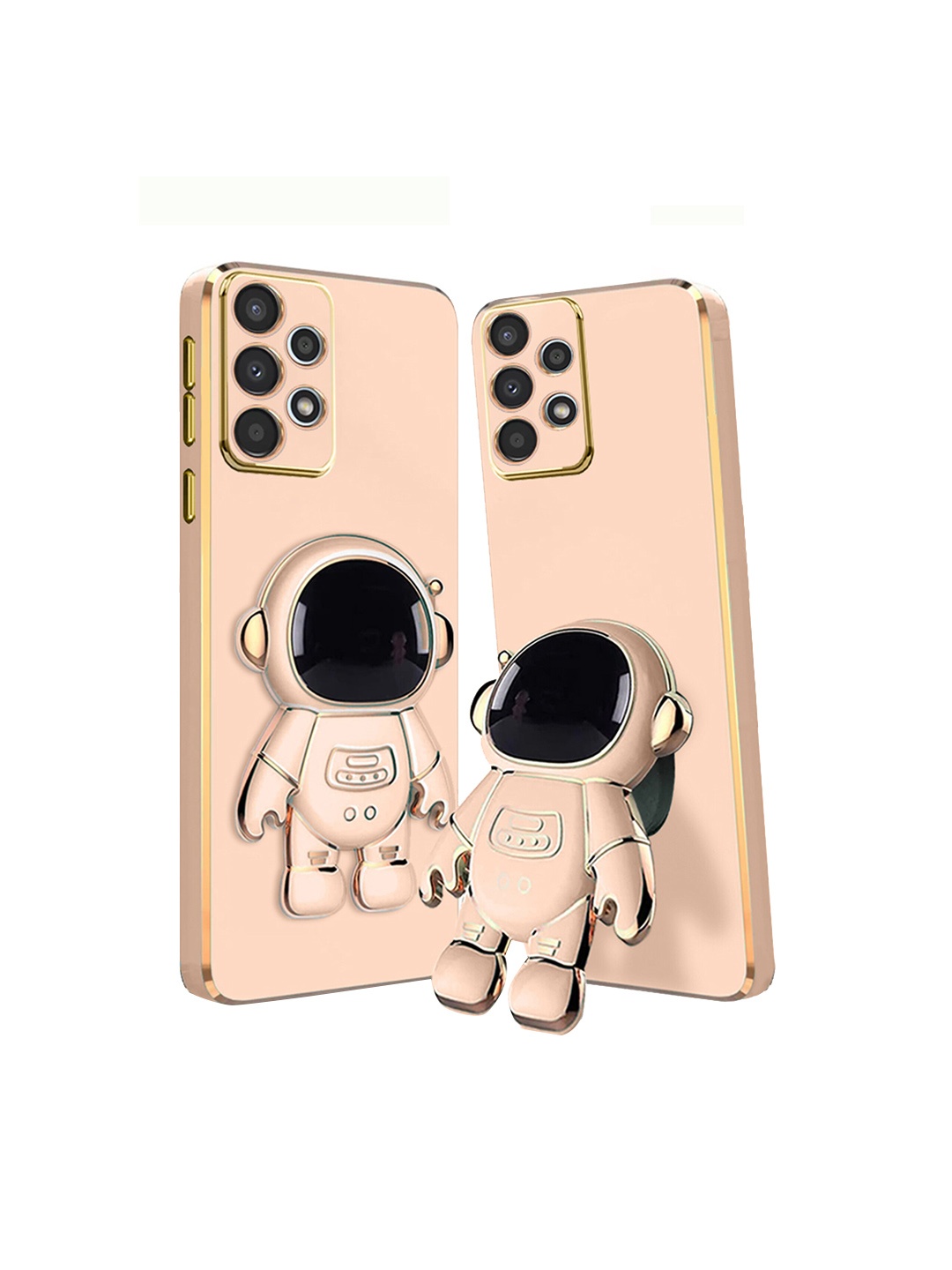 

Karwan 3D Astronaut Holster Samsung A33 Phone Back Case With Folding Stand, Pink