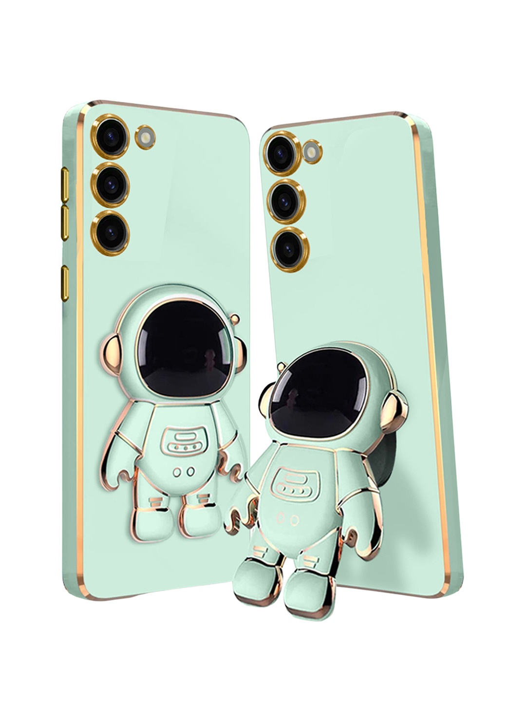 

Karwan 3D Astronaut Holster Samsung S23 Phone Back Case With Folding Stand, Green