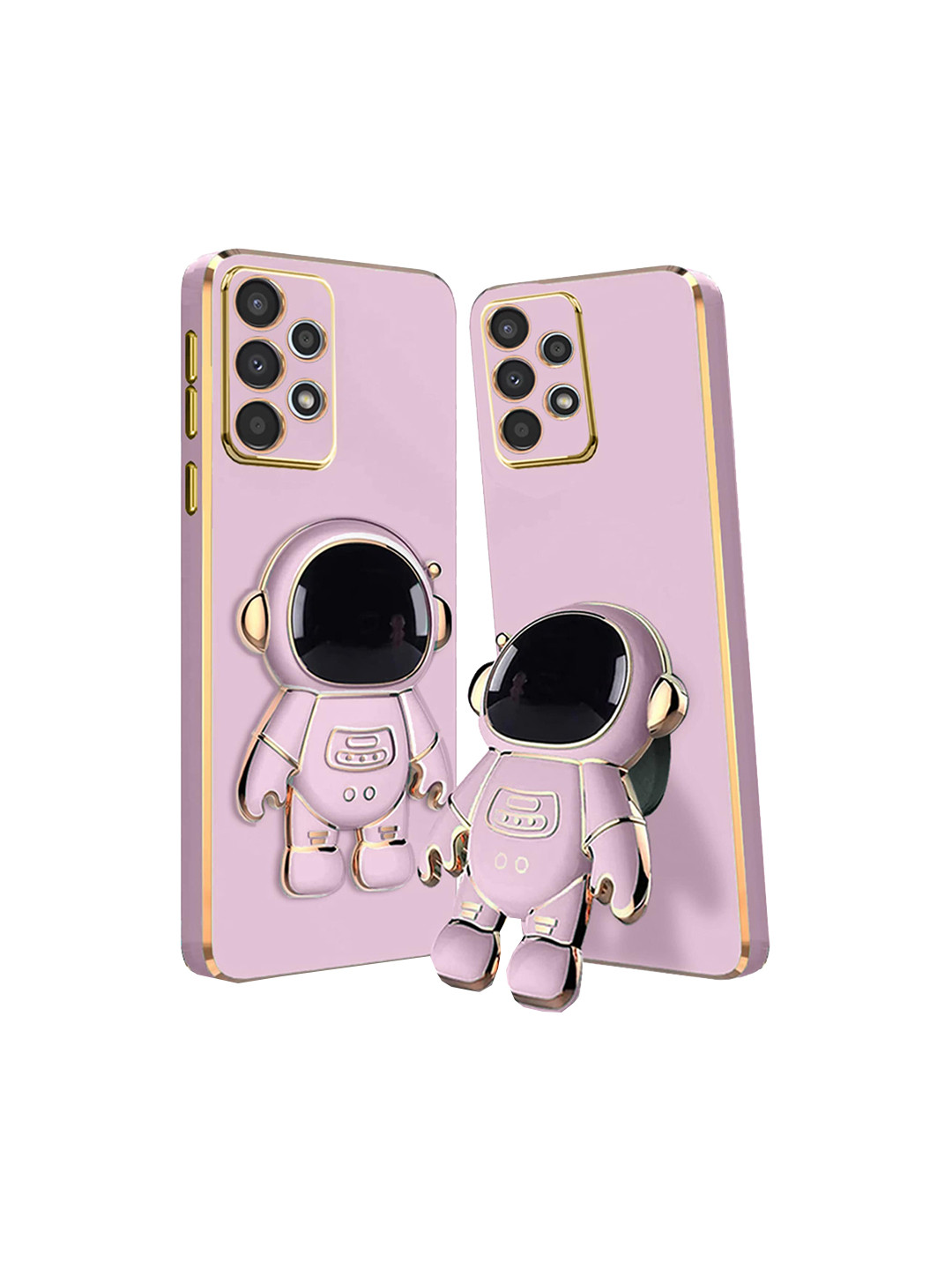 

Karwan 3D Astronaut Holster Samsung A52 Phone Back Case With Folding Stand, Purple