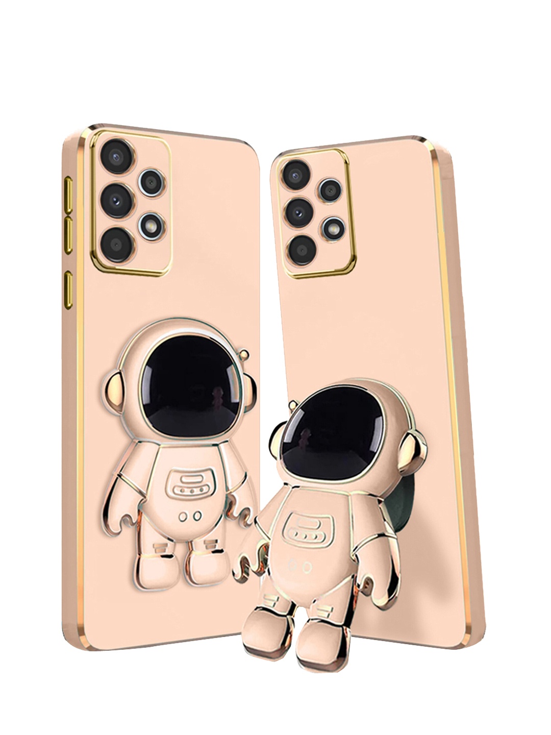 

Karwan 3D Astronaut Holster Samsung A23 Phone Back Case With Folding Stand, Pink