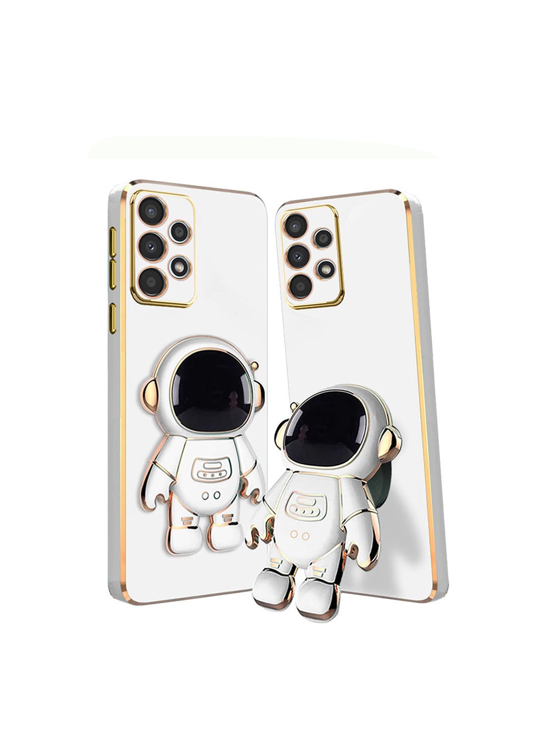 

Karwan 3D Astronaut Holster Samsung A52 Phone Back Case With Folding Stand, White