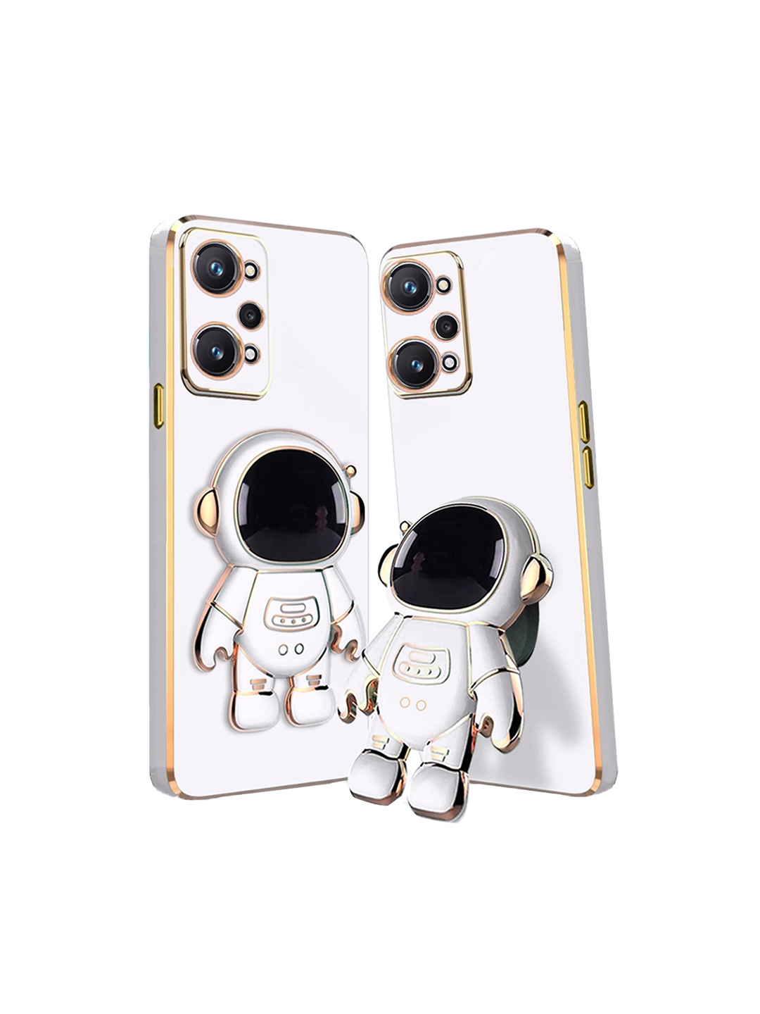

Karwan 3D Astronaut Holster Realme GT NEO 3T Phone Back Case With Folding Stand, White