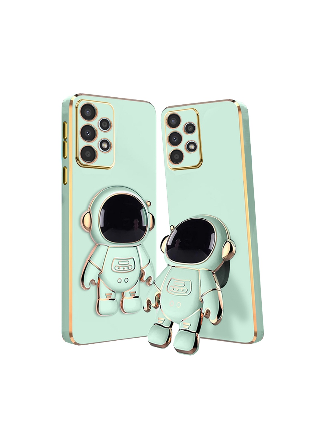 

Karwan 3D Astronaut Holster Samsung A53 Phone Back Case With Folding Stand, Green