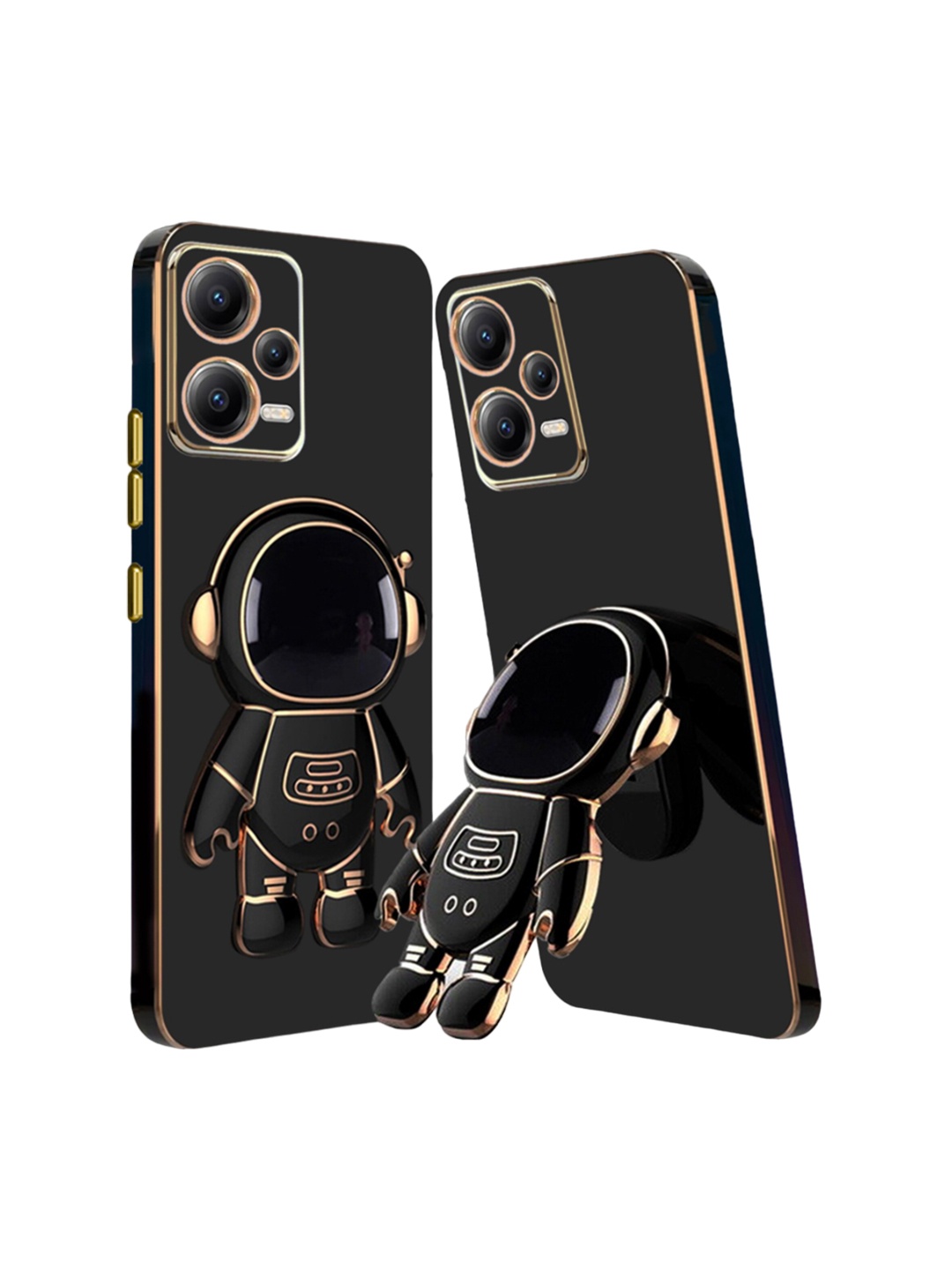 

Karwan 3D Astronaut Holster Poco X5 5G Phone Back Case With Folding Stand, Black