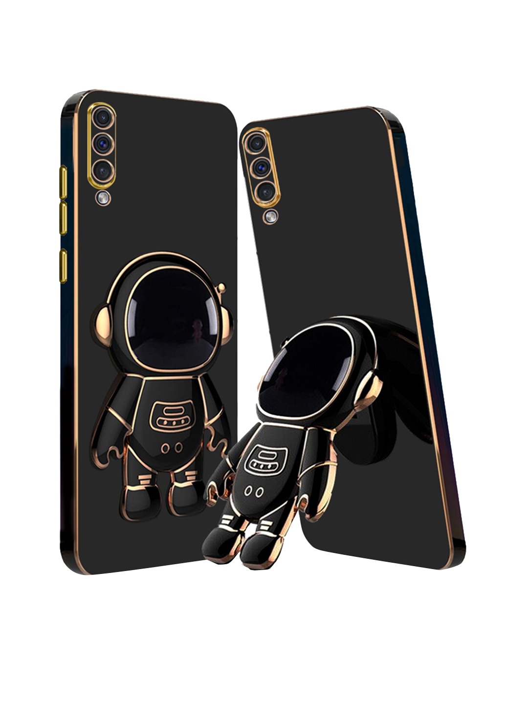 

Karwan 3D Astronaut Holster Samsung A50 Phone Back Case With Folding Stand, Black