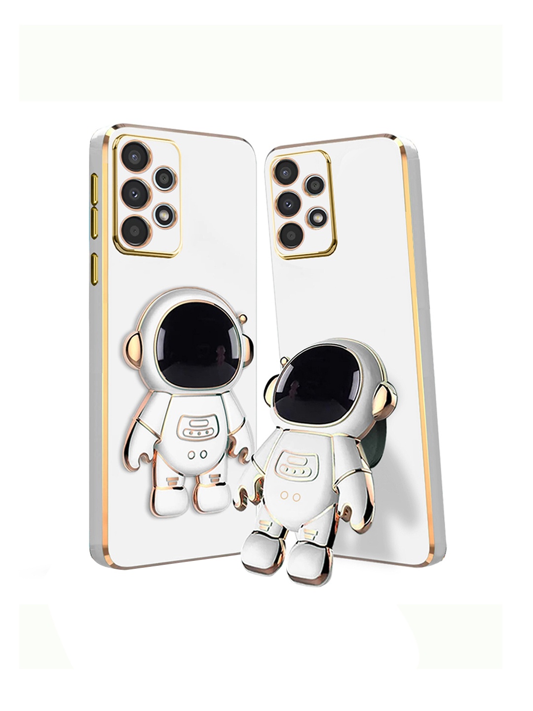 

Karwan 3D Astronaut Holster Samsung A33 Phone Back Case With Folding Stand, White