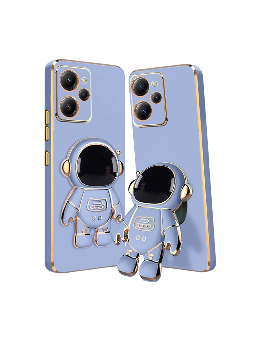 

Karwan 3D Astronaut Holster Poco X5 Pro 5G Phone Back Case With Folding Stand, Blue