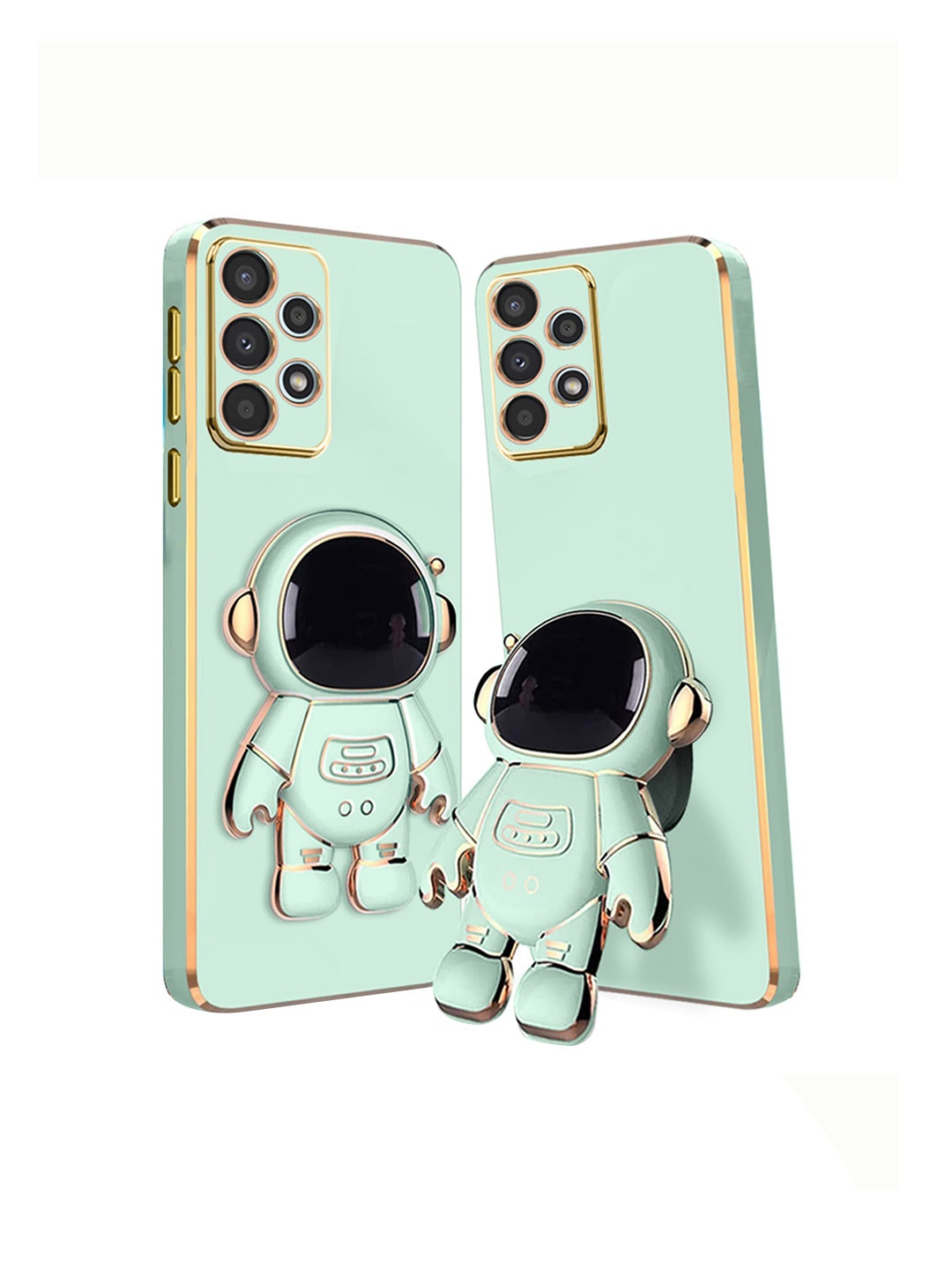 

Karwan 3D Astronaut Holster Samsung A23 Phone Back Case With Folding Stand, Green