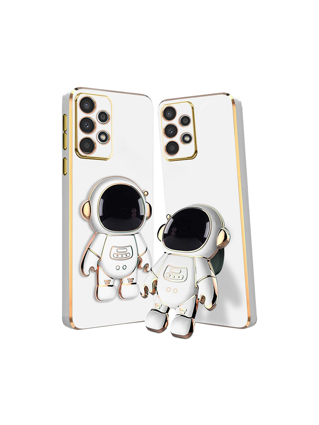 

Karwan 3D Astronaut Holster Samsung A23 Phone Back Case With Folding Stand, White