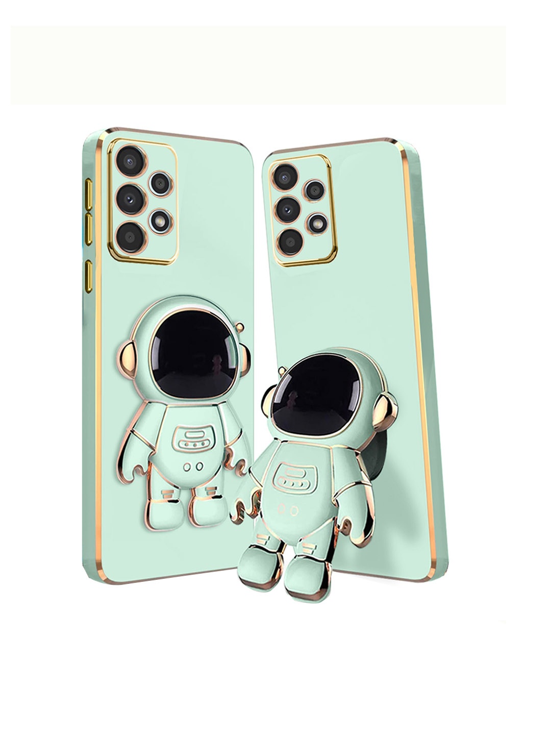 

Karwan 3D Astronaut Holster Samsung A32 Phone Back Case With Folding Stand, Green
