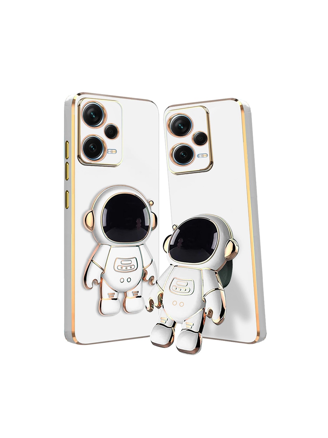 

Karwan 3D Astronaut Holster Redmi Note 12 Pro 5G Phone Back Case With Folding Stand, White