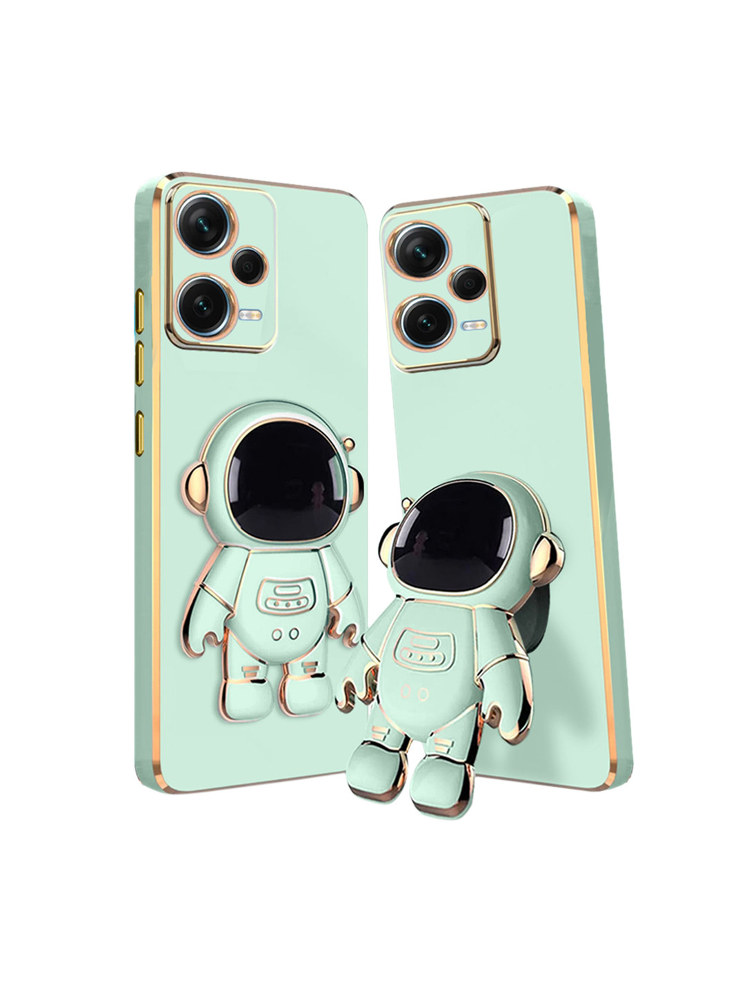 

Karwan 3D Astronaut Holster Redmi Note 12 Pro Phone Back Case With Folding Stand, Green
