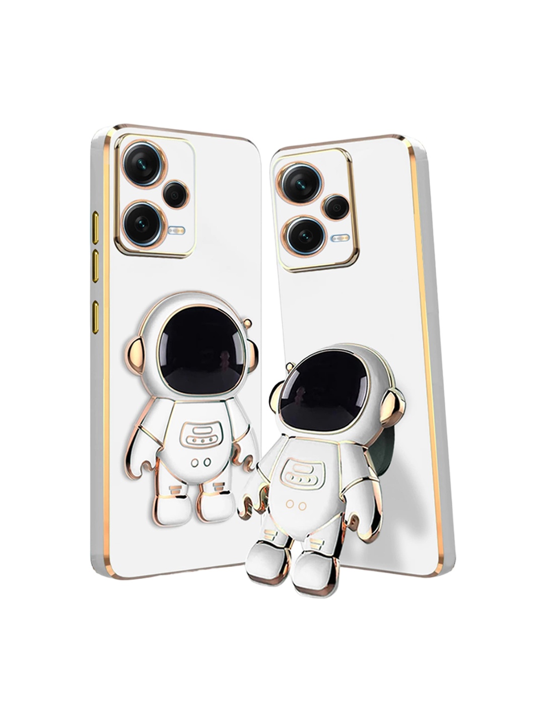 

Karwan 3D Astronaut Holster Redmi Note 12 Pro Plus Phone Back Case With Folding Stand, White