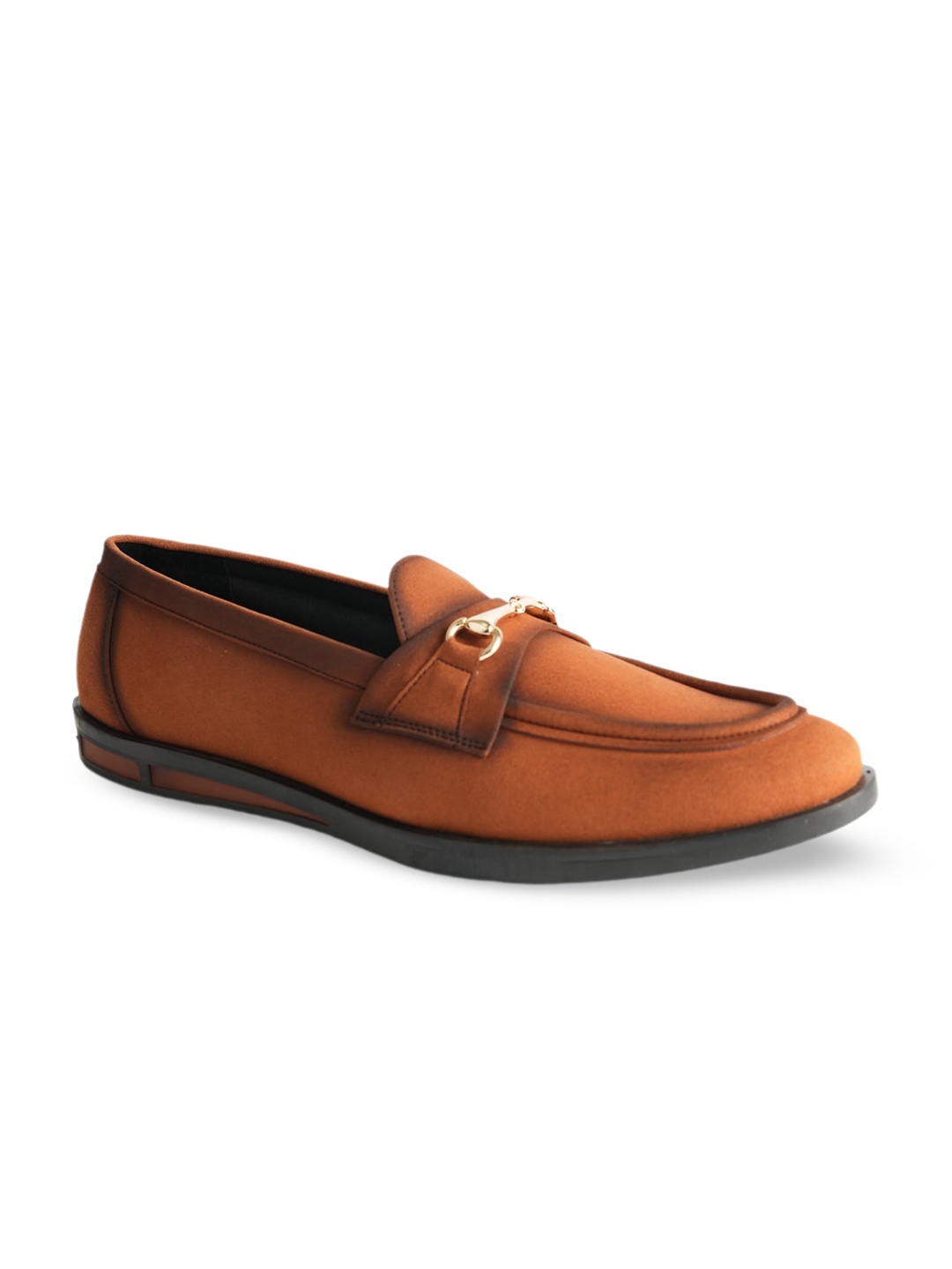 

MONKSTORY Men Embellished Comfort Insole Horsebit Loafers, Brown