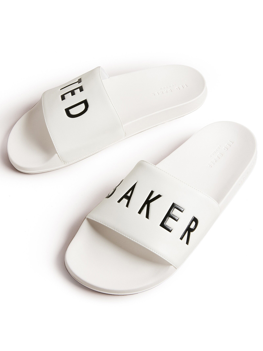 

Ted Baker Men Auly Logo Printed Sliders, White