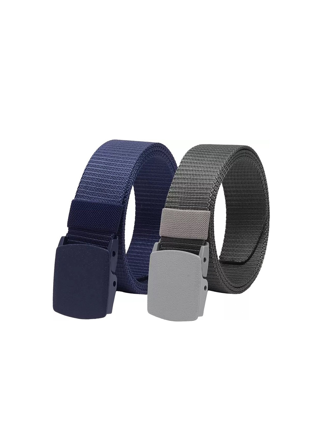 

Kastner Men Set Of 2 Canvas Textured Wide Belt, Blue