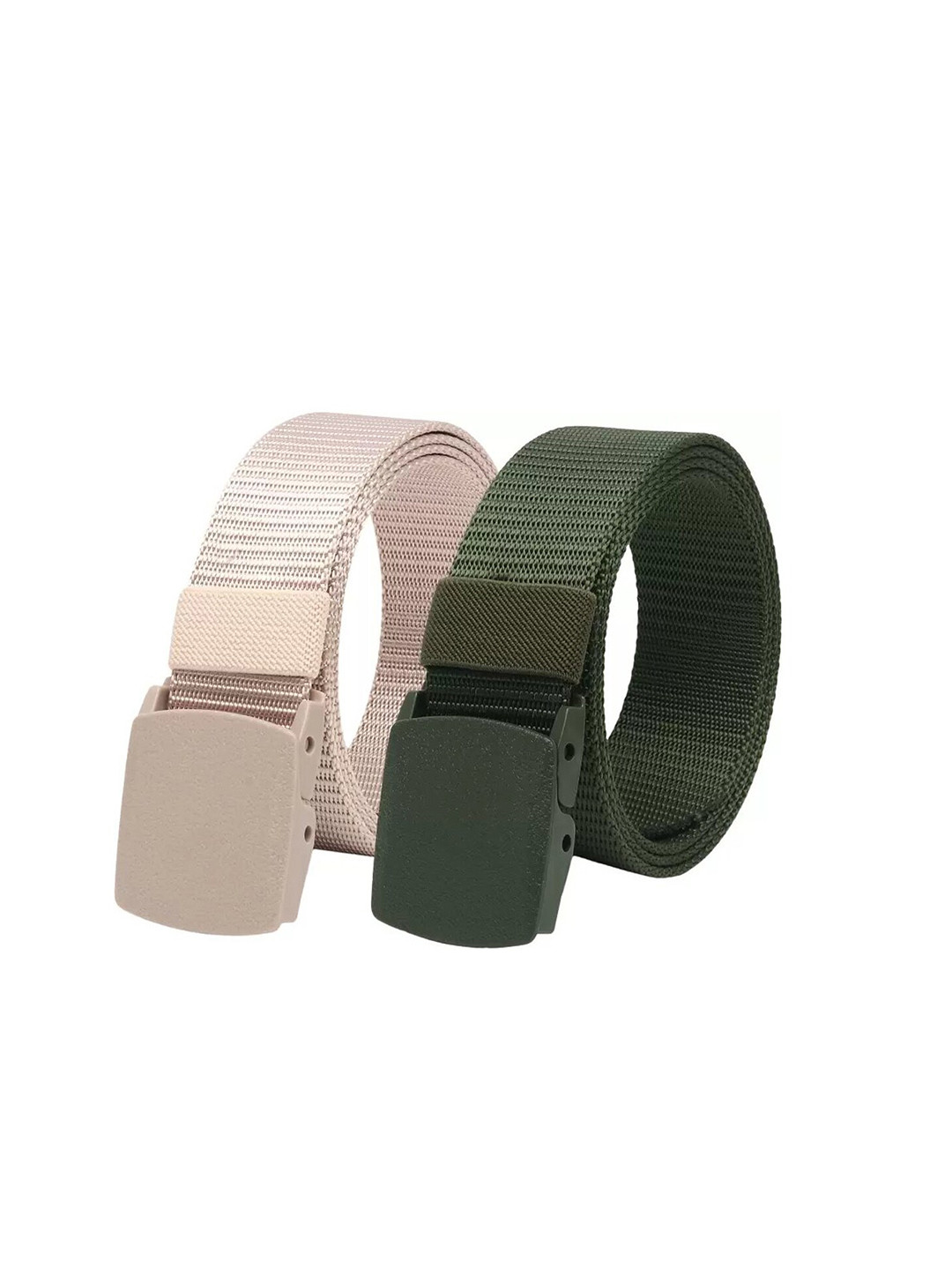 

Kastner Men Set Of 2 Canvas Textured Belt, Beige