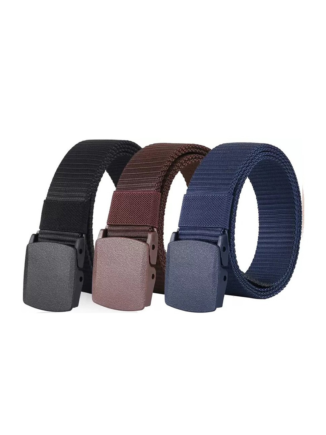 

Kastner Men Set Of 3 Textured Wide Belt, Black