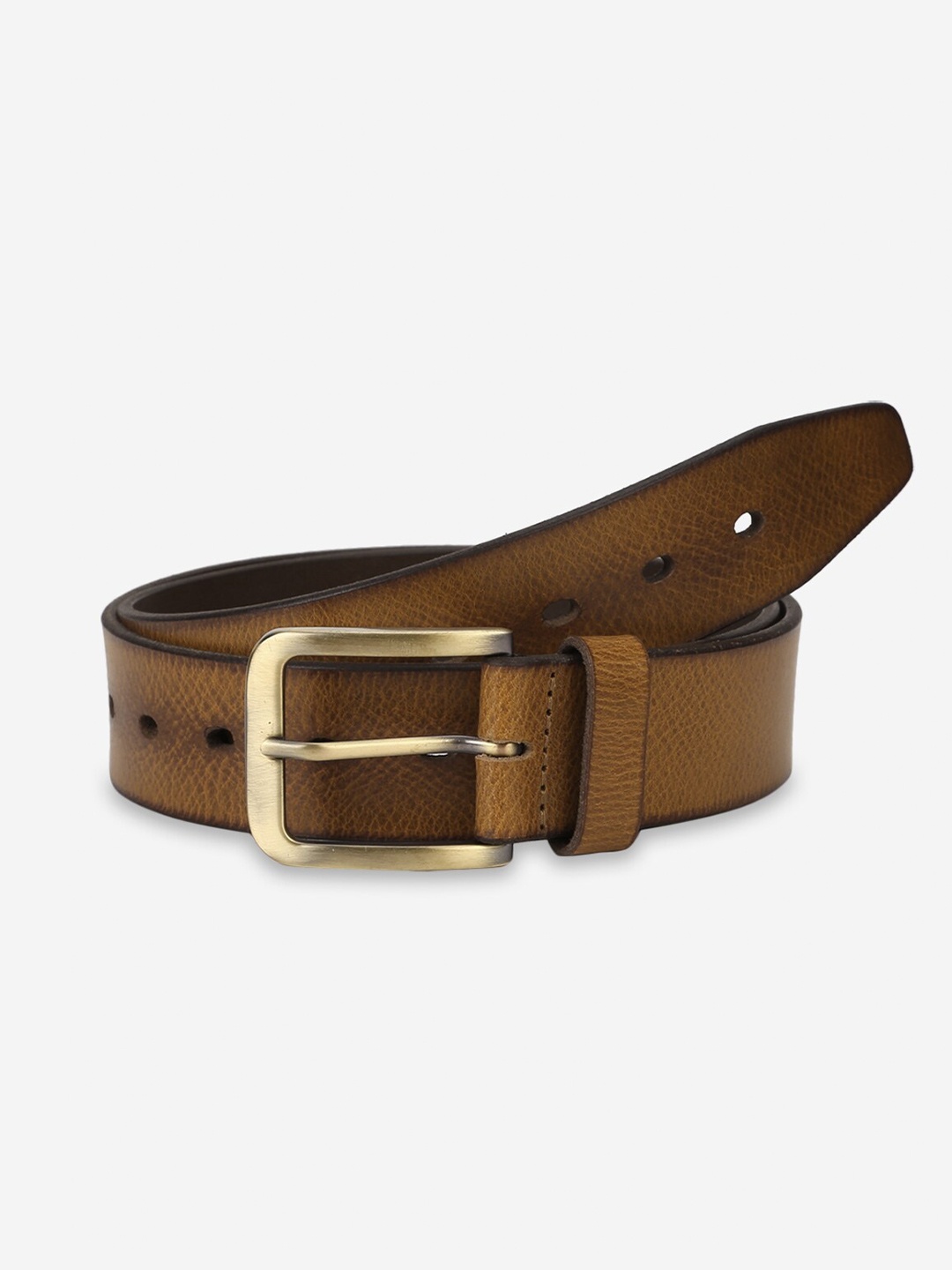 

Aditi Wasan Men Leather Wide Belt, Tan