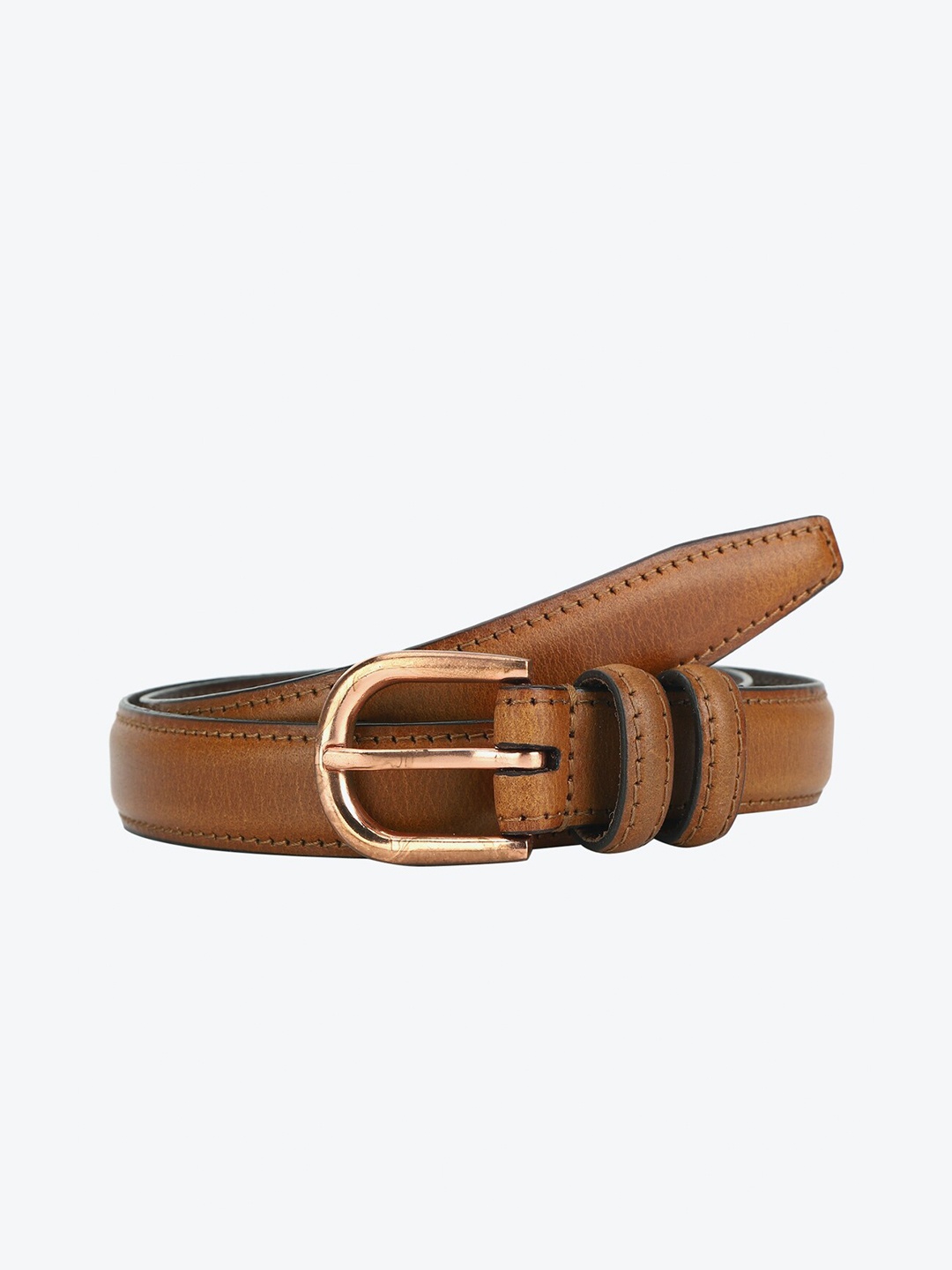 

Aditi Wasan Women Leather Formal Belt, Tan