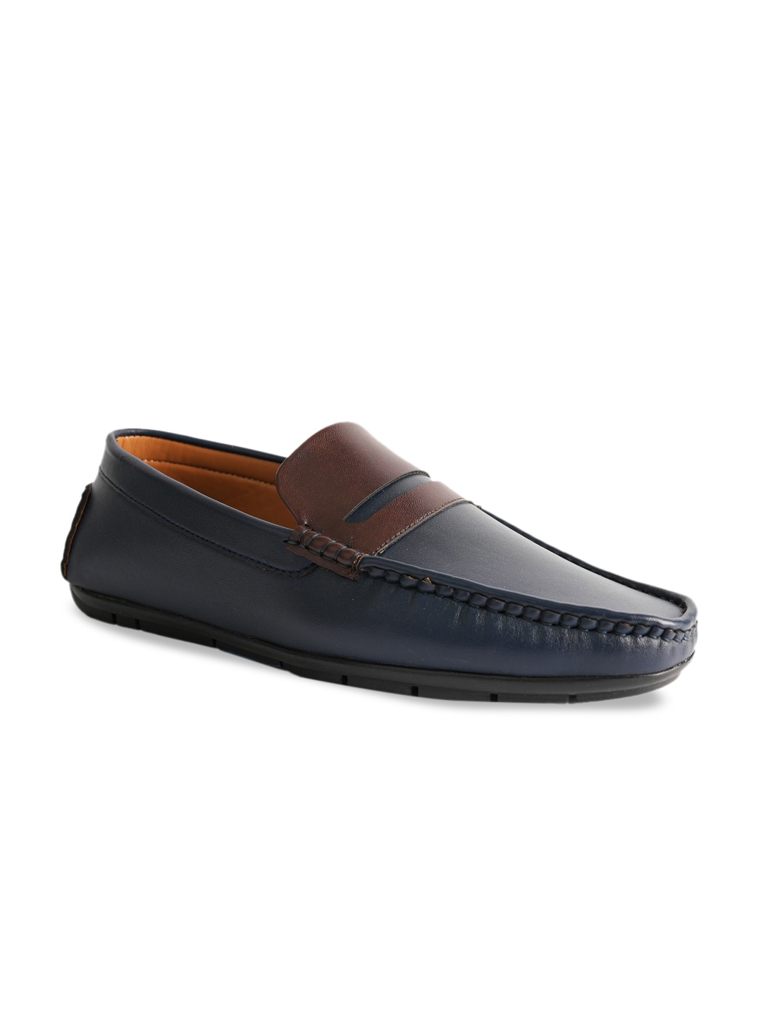 

MONKSTORY Men Comfort Insole Penny Loafers, Navy blue