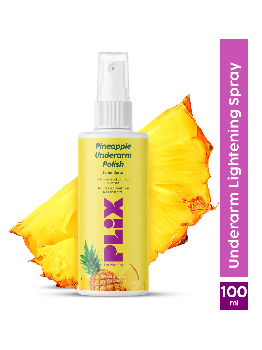 

PLIX THE PLANT FIX Pineapple Underarm Depigmentation Serum Spray-100 ml, Yellow