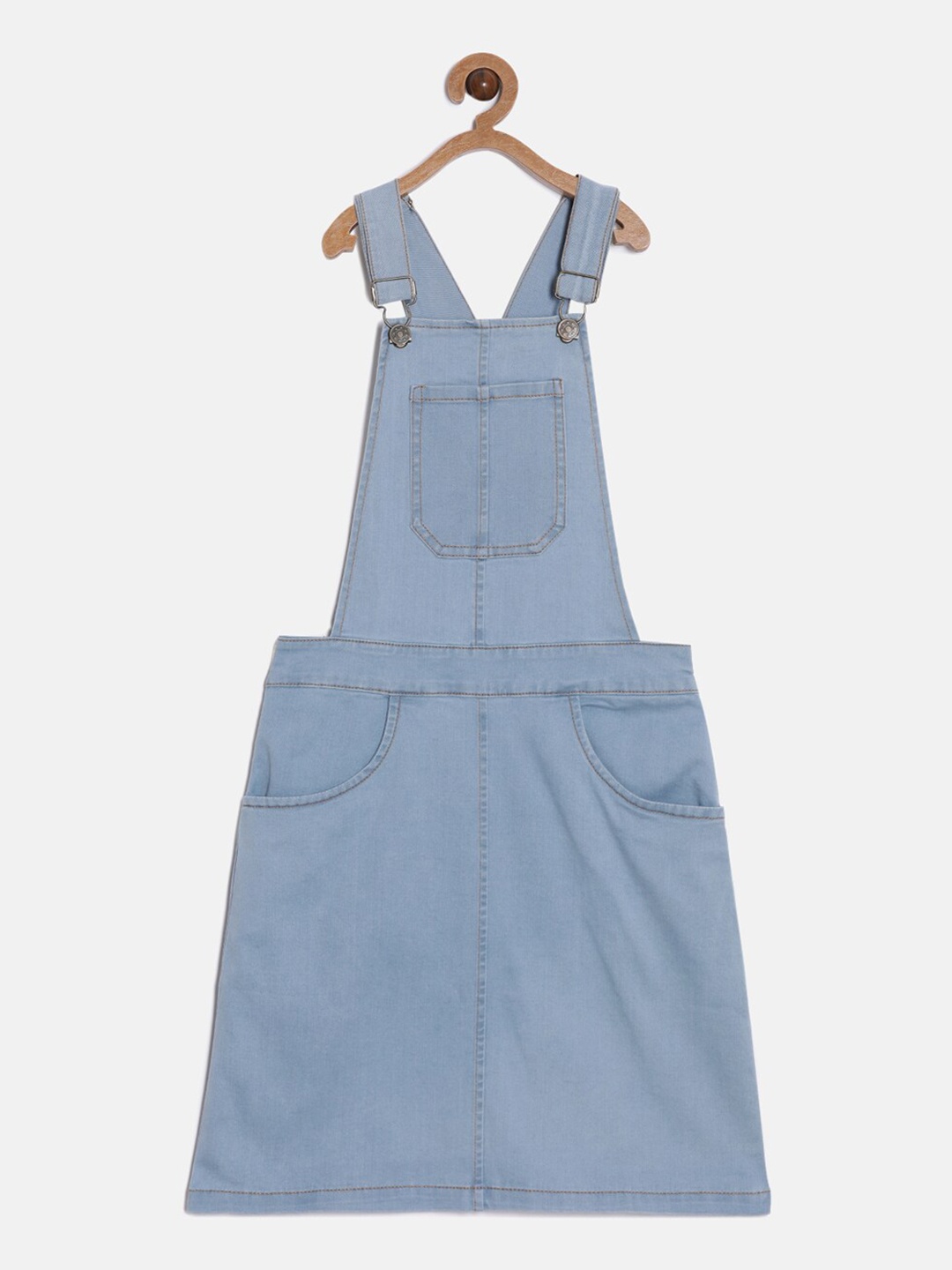 

Kryptic Girls Cotton Denim Pinafore Dress, Blue