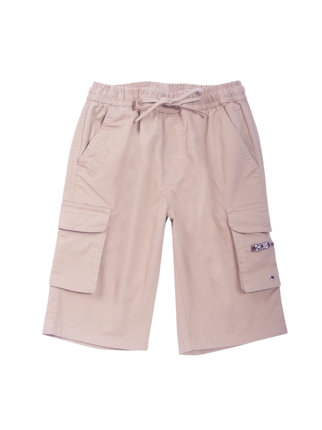 

Gini and Jony Boys Mid-Rise Cotton Cargo Shorts, Beige