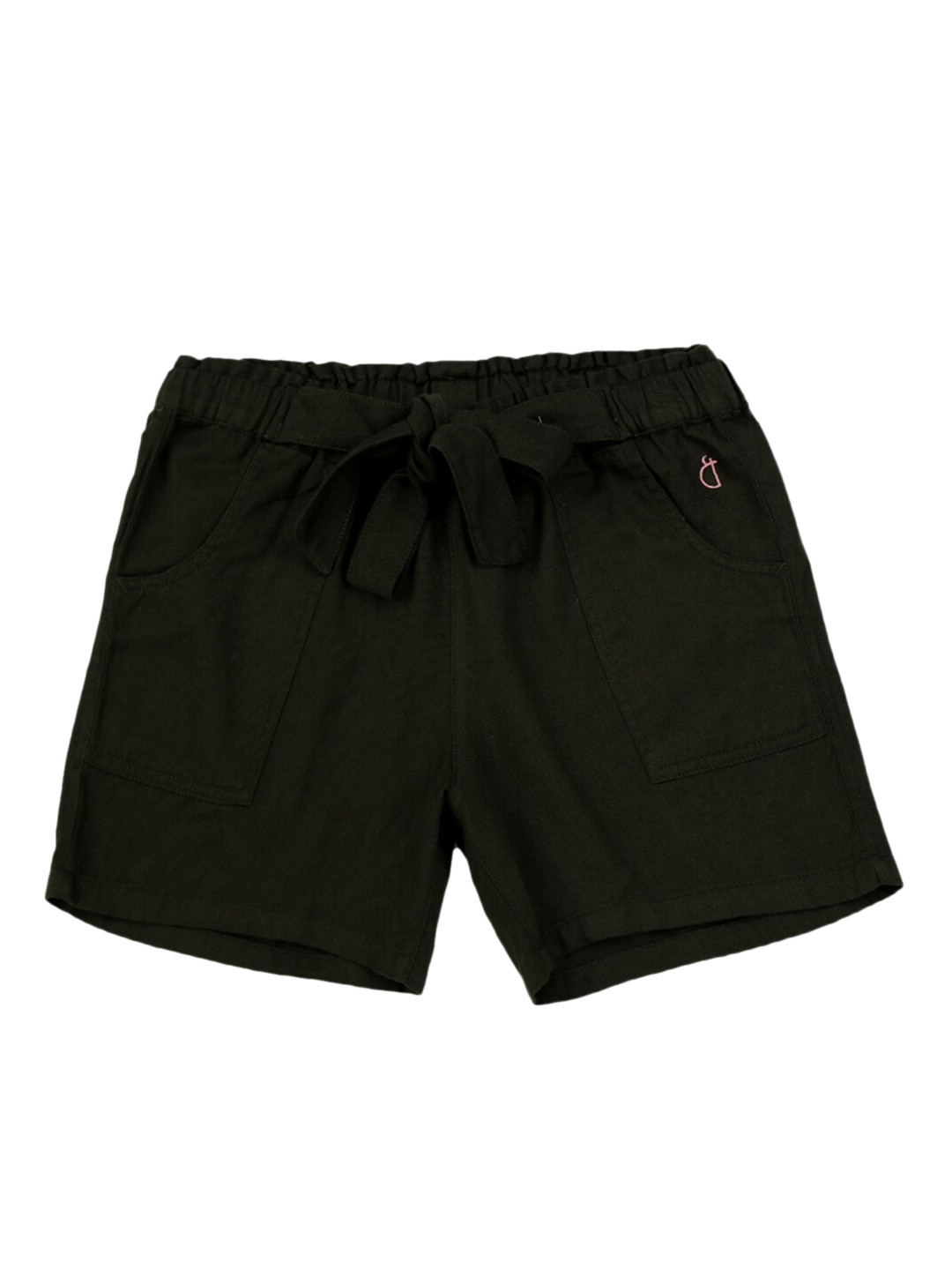 

Gini and Jony Girls Mid-Rise Cotton Shorts, Green