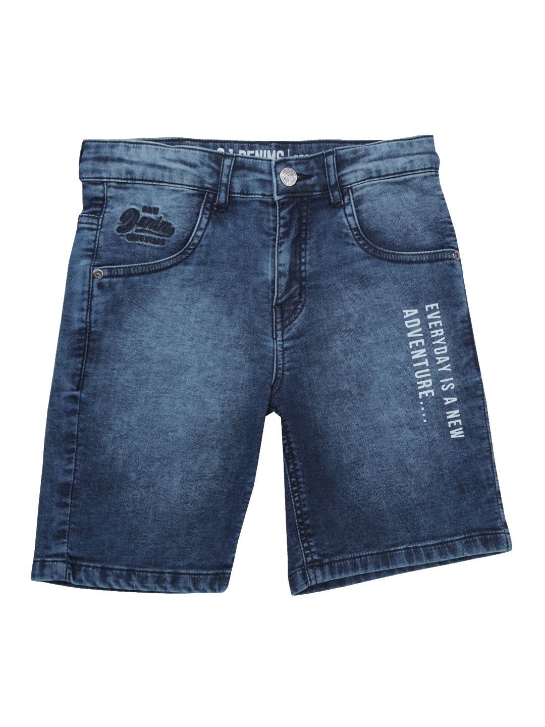 

Gini and Jony Boys Mid-Rise Washed Denim Shorts, Blue