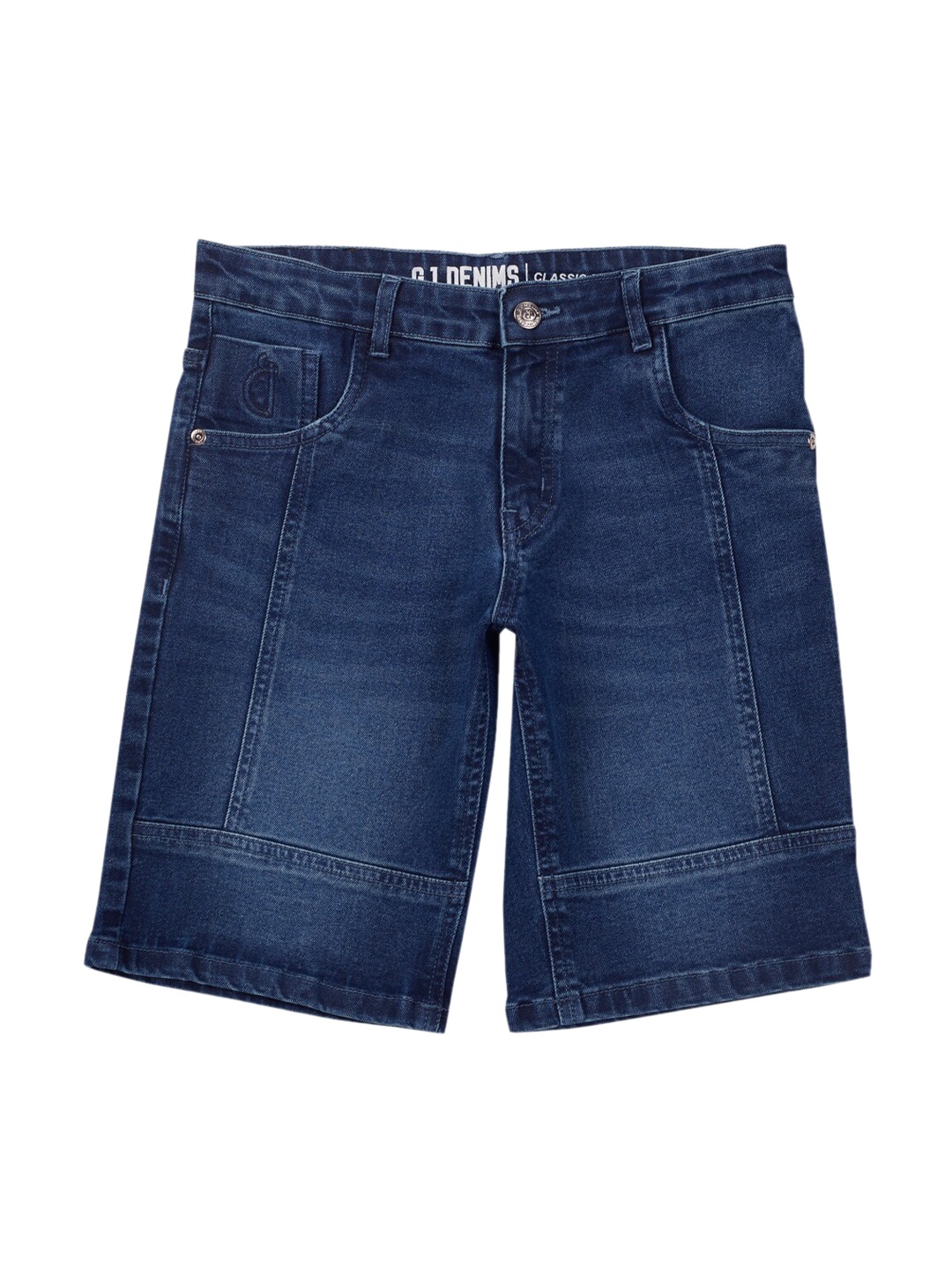 

Gini and Jony Boys Mid-Rise Washed Cotton Denim Shorts, Blue
