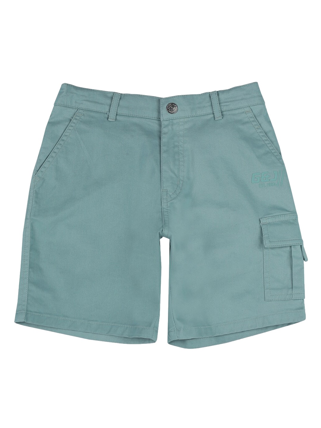 

Gini and Jony Infants Boys Mid-Rise Cotton Shorts, Blue