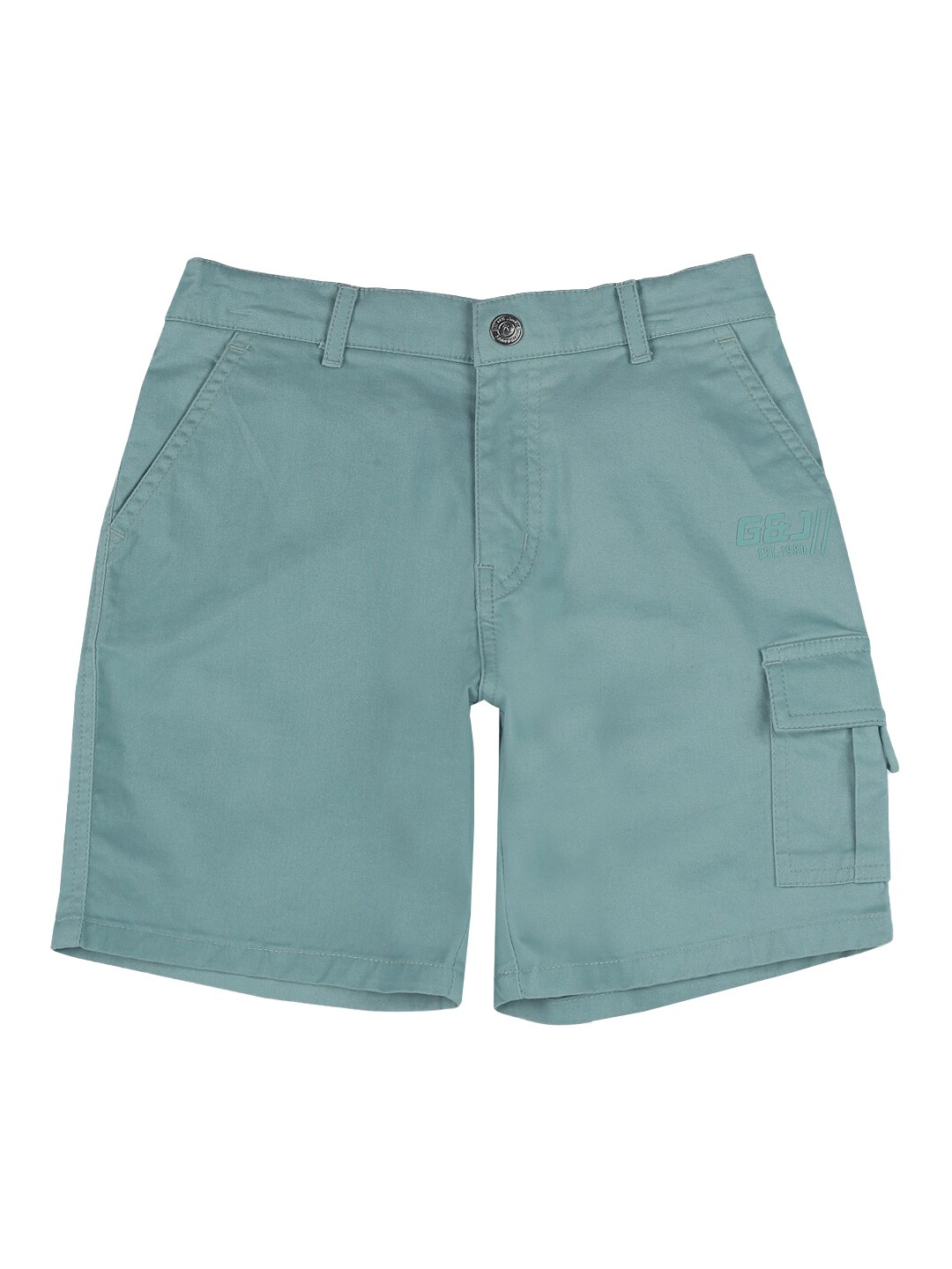

Gini and Jony Boys Mid-Rise Cotton Shorts, Blue