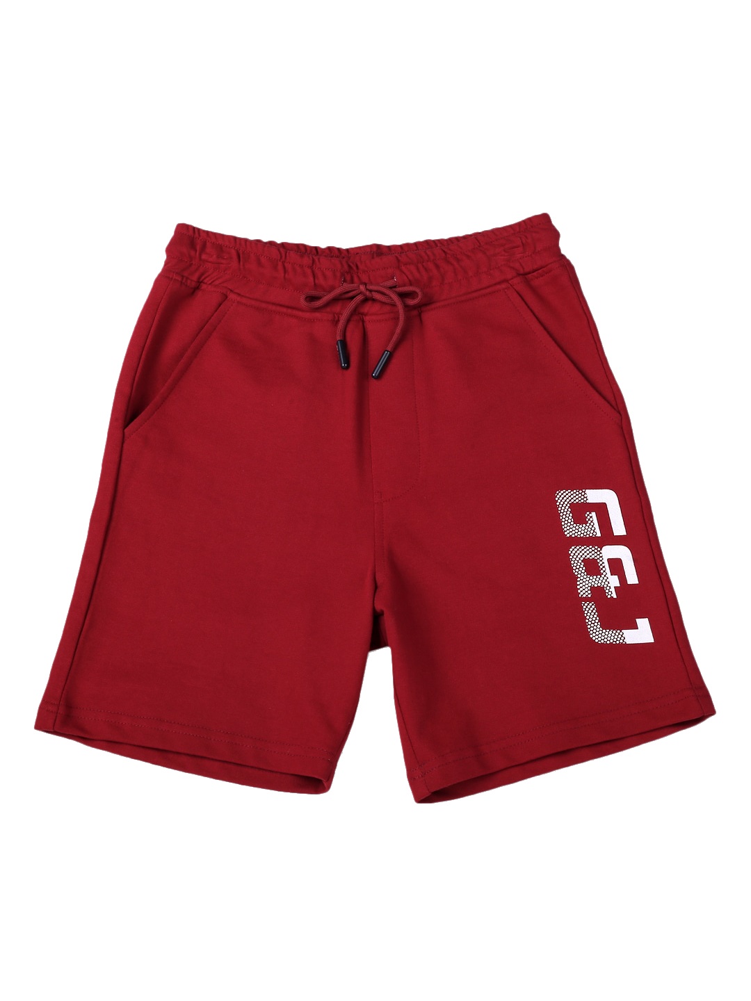 

Gini and Jony Boys Mid-Rise Cotton Shorts, Red