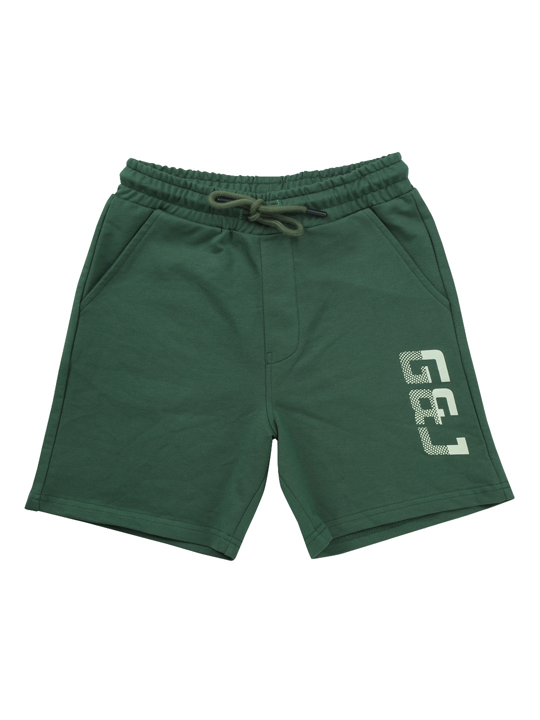 

Gini and Jony Boys Mid-Rise Cotton Shorts, Olive