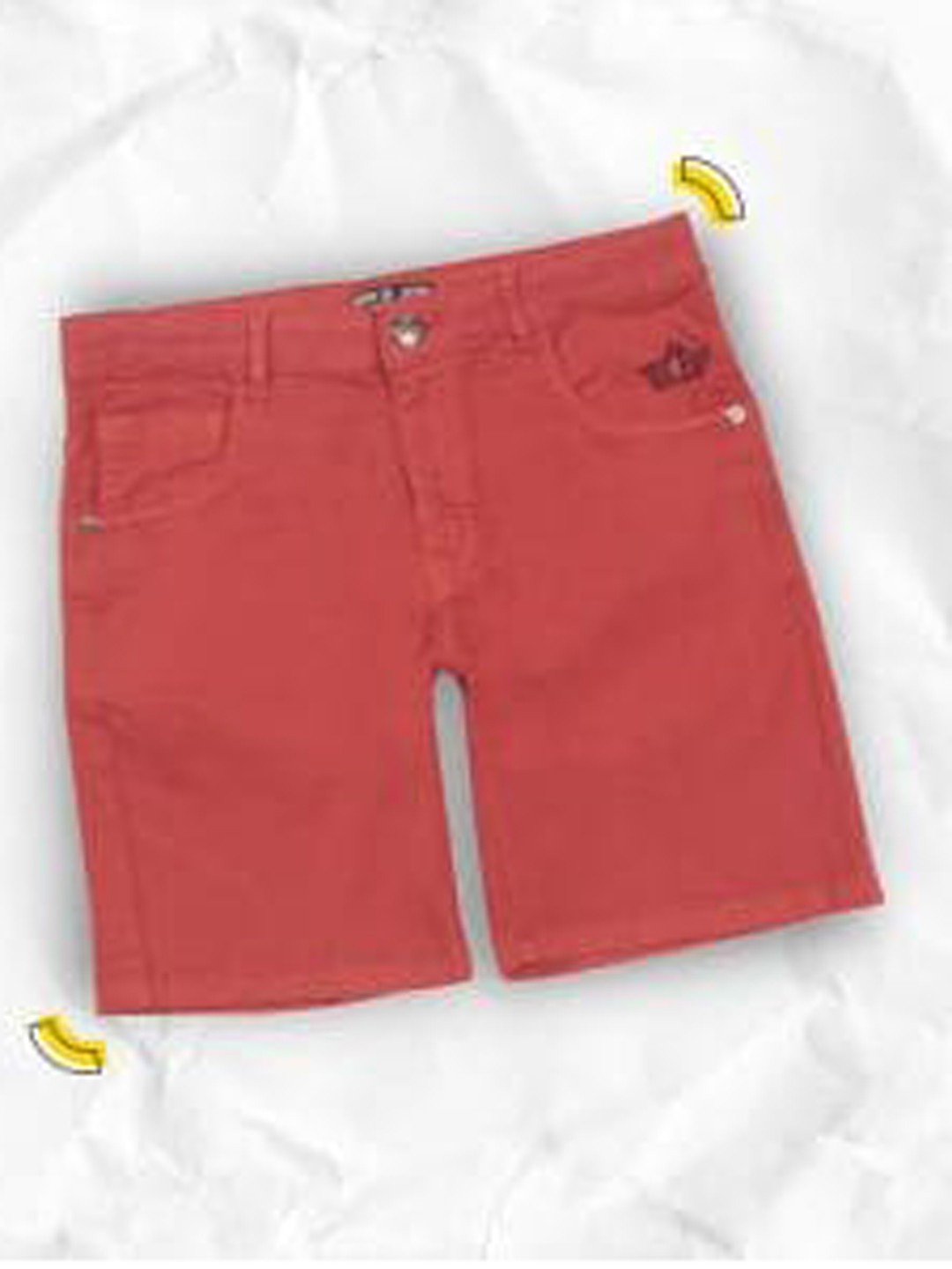

Gini and Jony Boys Mid-Rise Cotton Shorts, Coral