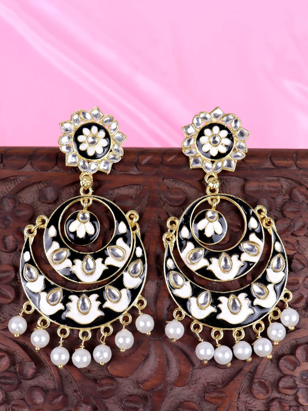 

Krelin Gold-Plated Crescent Chandbalis Earrings