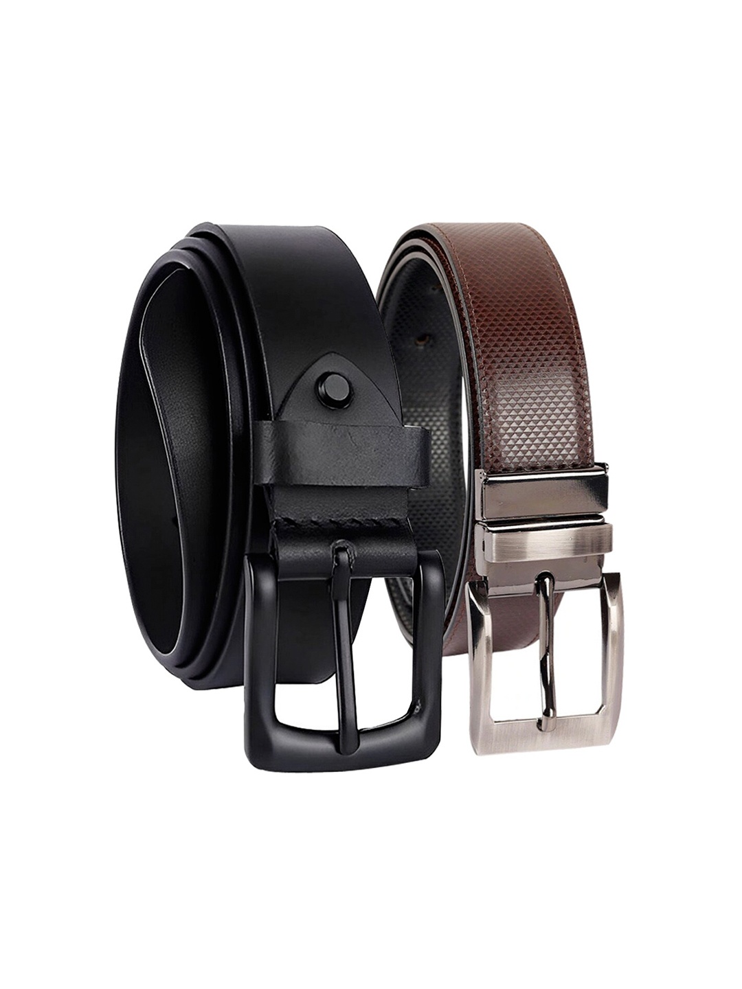 

Kastner Men Set Of 2 Tang Closure Leather Belt, Black