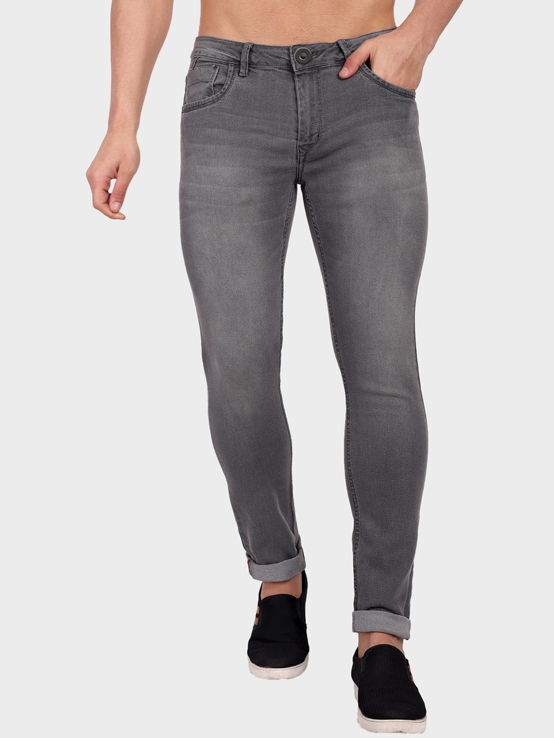 

Harvard Men Grey Micheal Slim Fit Heavy Fade Stretchable Jeans
