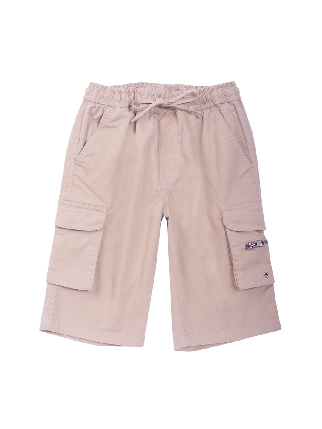 

Gini and Jony Boys Mid-Rise Cotton Cargo Shorts, Beige