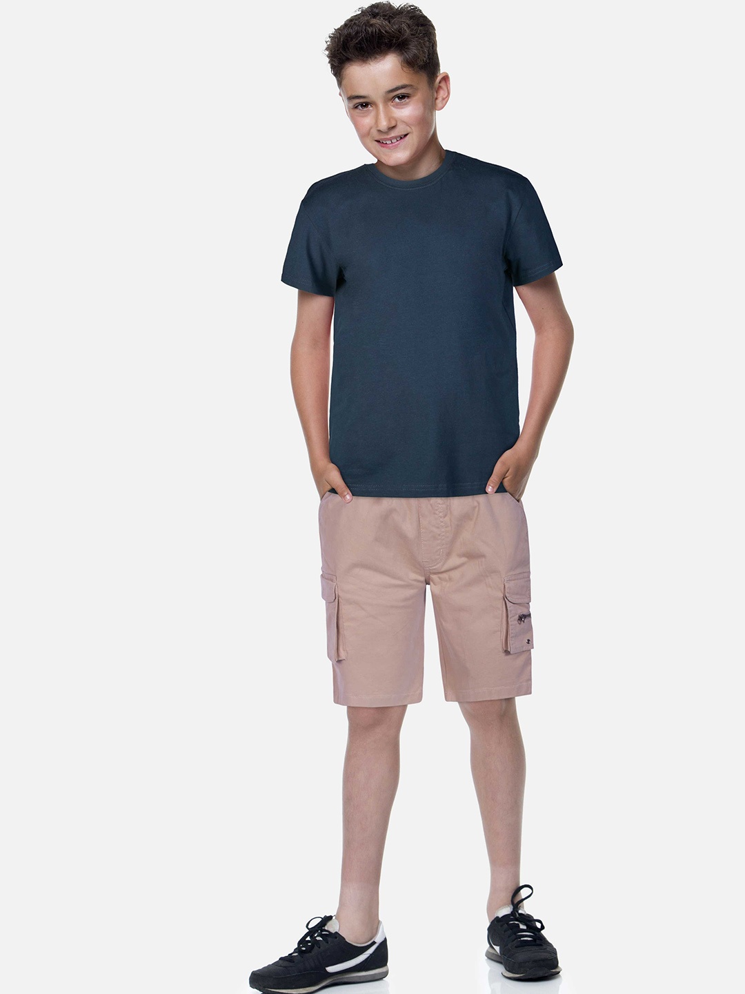

Gini and Jony Boys Mid-Rise Casual Cargo Shorts, Beige