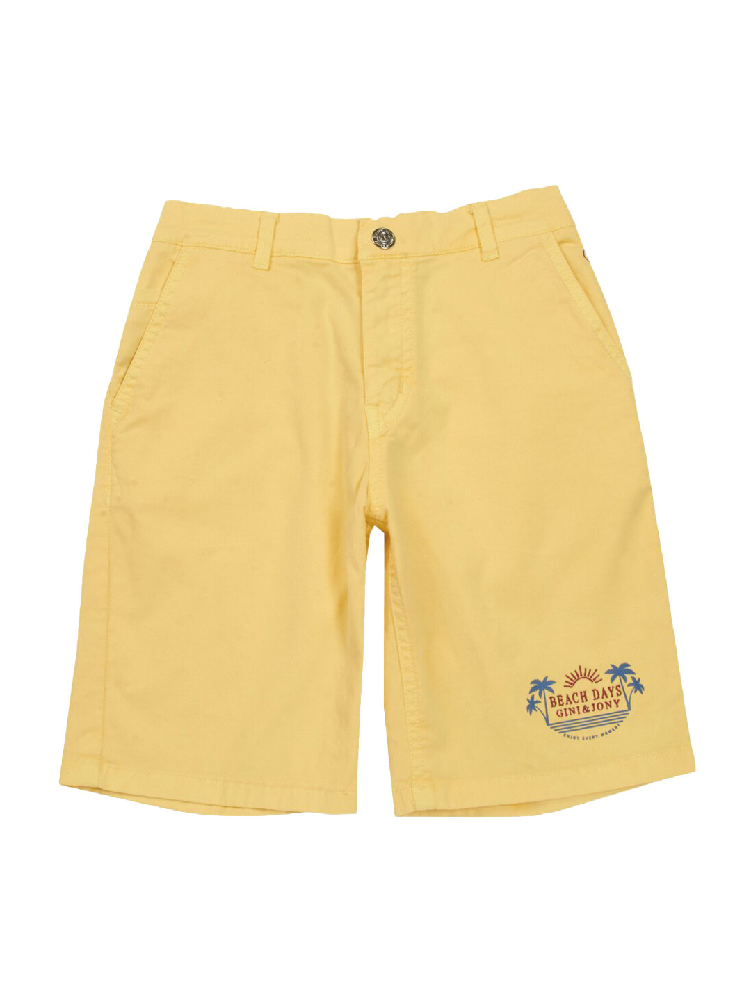 

Gini and Jony Boys Mid-Rise Cotton Shorts, Yellow