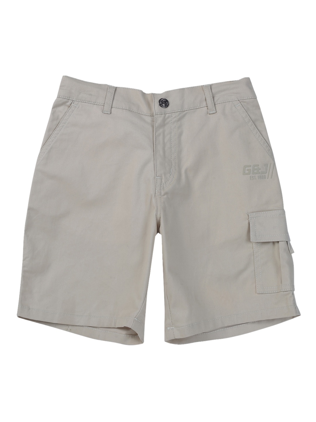 

Gini and Jony Boys Mid Rise Cotton Shorts, Beige