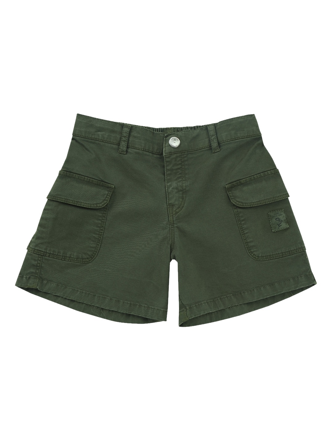 

Gini and Jony Girls Mid-Rise Casual Shorts, Olive