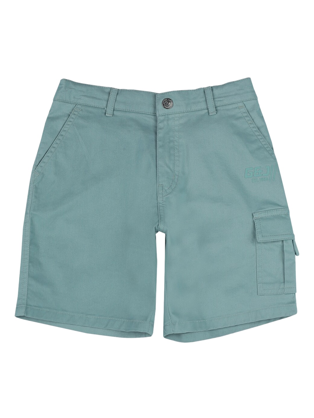 

Gini and Jony Boys Mid-Rise Cotton Shorts, Blue