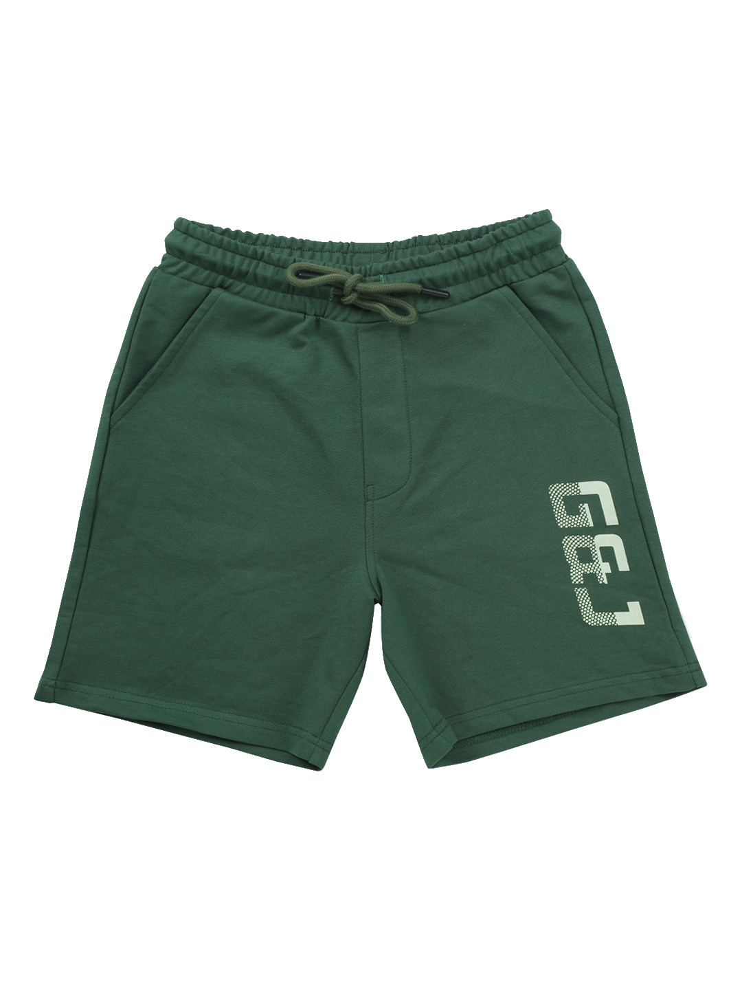 

Gini and Jony Boys Mid-Rise Cotton Shorts, Green