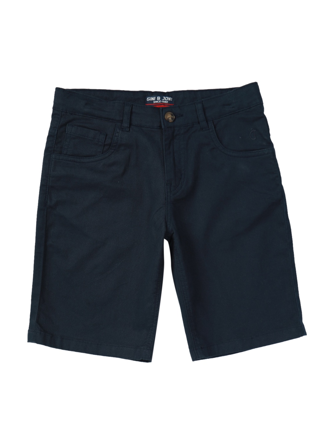

Gini and Jony Infants Boys Mid-rise Cotton Shorts, Navy blue