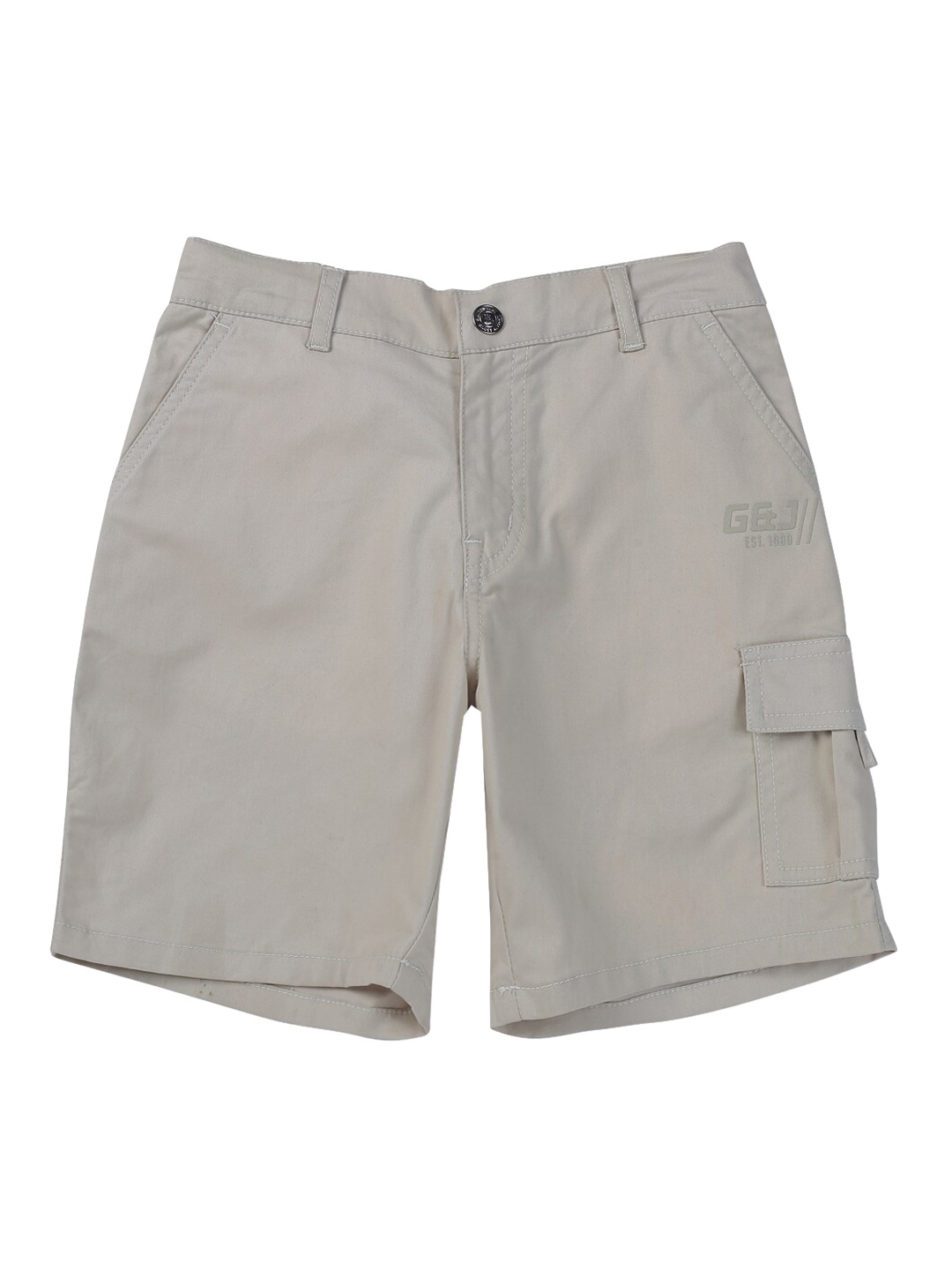 

Gini and Jony Boys Mid-Rise Cotton Shorts, Beige